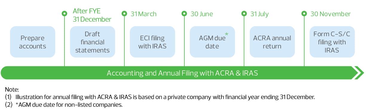 Accounting and Annual Filling with ACRA and IRAS