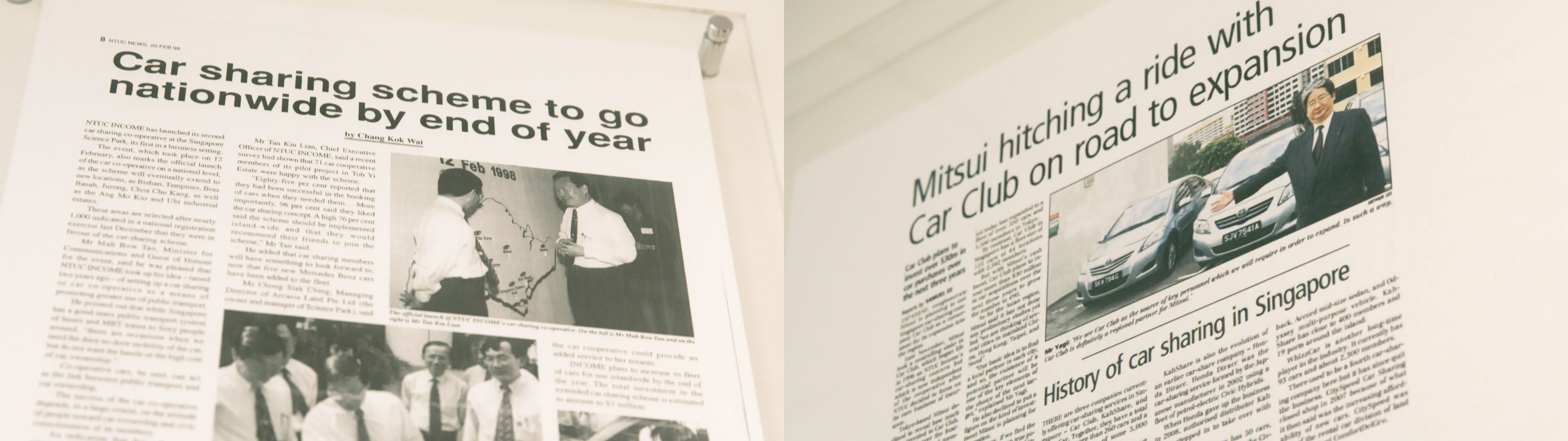 Newspaper showing the history of Carclub throughout the years
